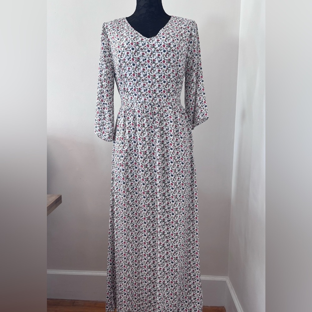 Piper and scoot the dew floral knot dress in ivory